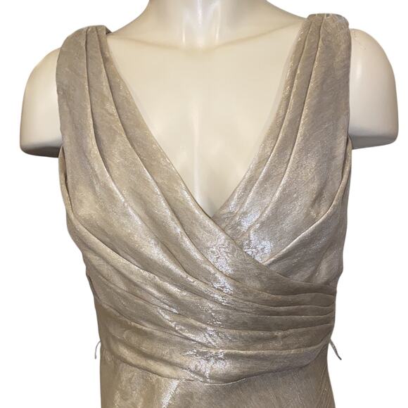 Roland Nivelais Bergdorf Goodman Gold Long Dress high couture Maxi - Picture 14 of 16